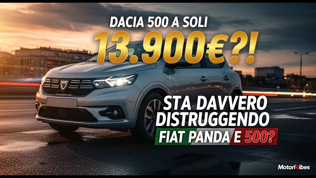 Dacia 500 a soli 13.900€?! Sta DAVVERO distruggendo Fiat Panda e 500? 🇮🇹