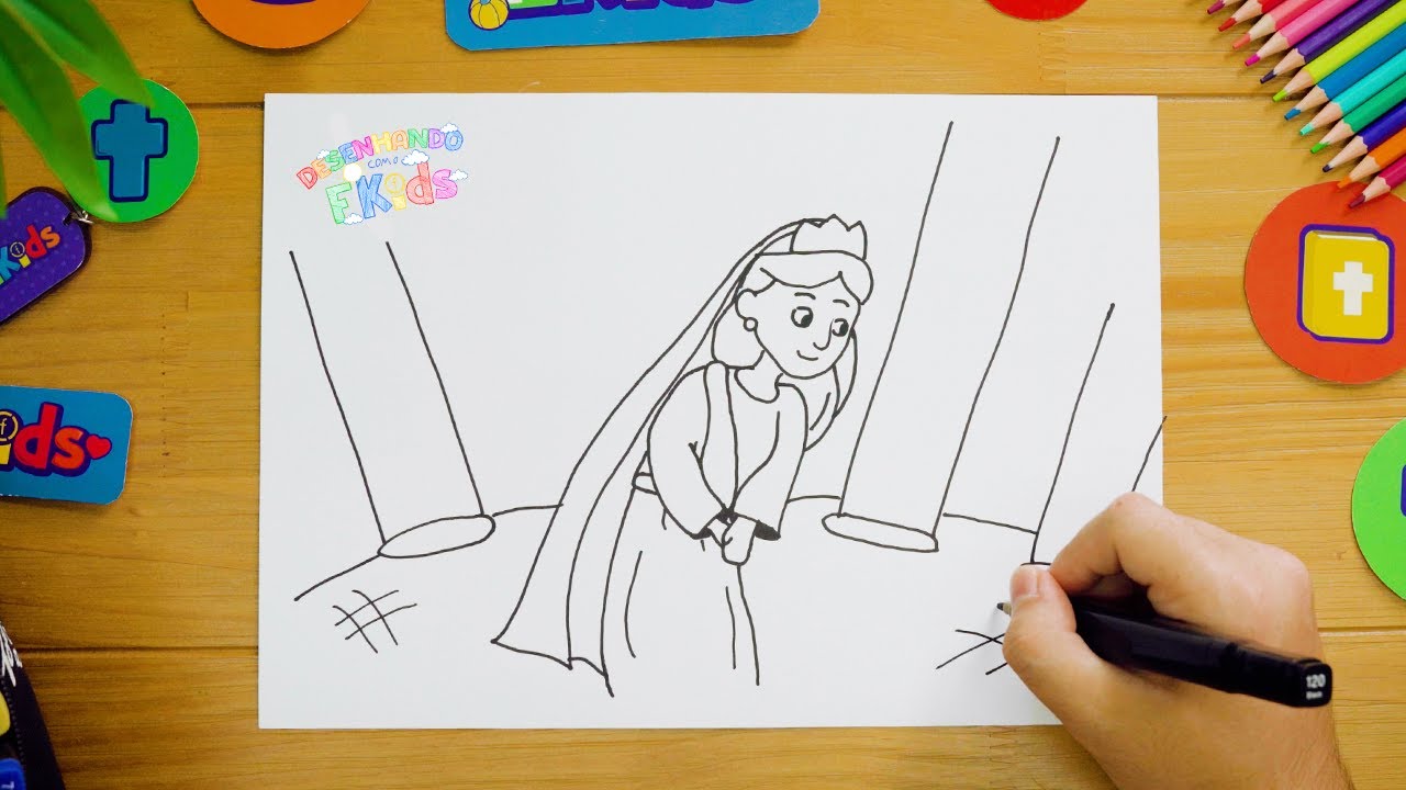 DESENHANDO HISTÓRIAS BÍBLICAS | Ester a Rainha Corajosa - Filadélfia Kids