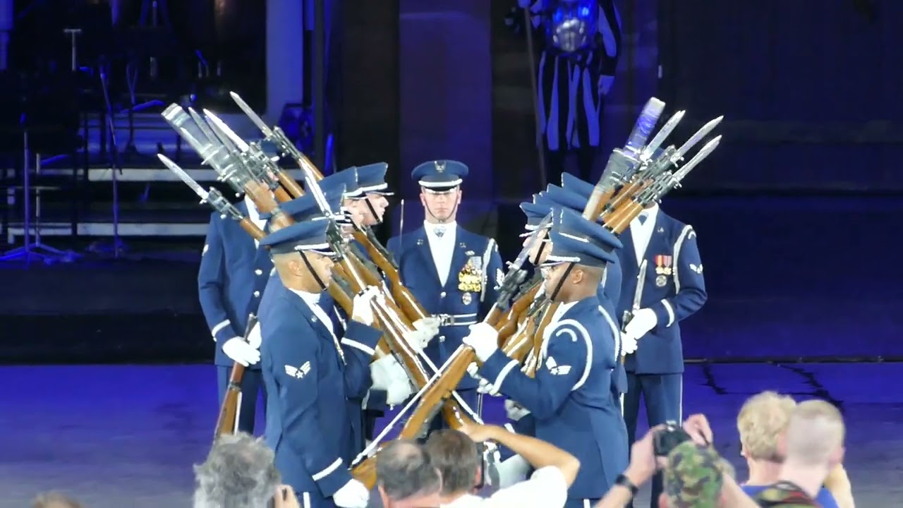 Basel Tattoo 2022 United States Airforce Honor Guard Drill Team , USA  - Dress Rehearsal - 12
