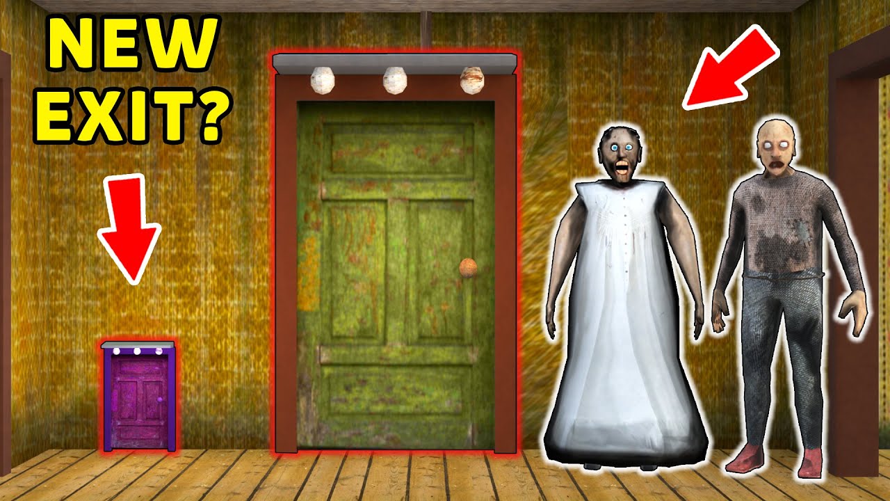 Granny vs Grandpa vs Secret EXIT (new door) - funny horror animation (compilation 15)