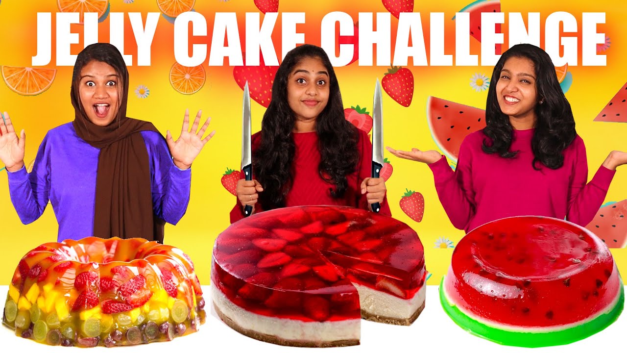 3 JELLY CAKE MAKING CHALLENGE 🤩 | ജെല്ലി കേക്ക് ഉണ്ടാക്കി വാശിയേറിയ മത്സരം | PULLOTHI