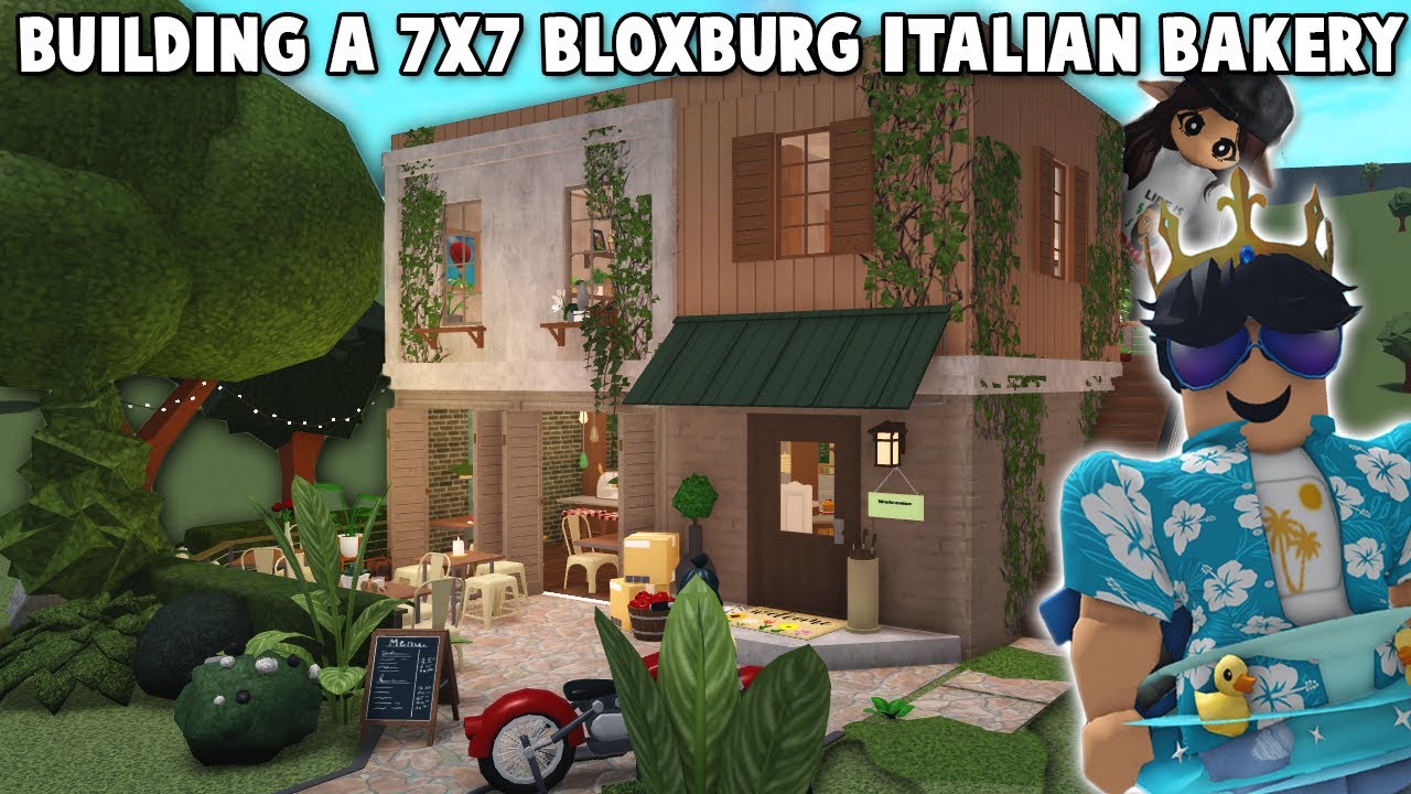 building a 7x7 BLOXBURG ITALIAN BAKERY WITH MY FRIEND...