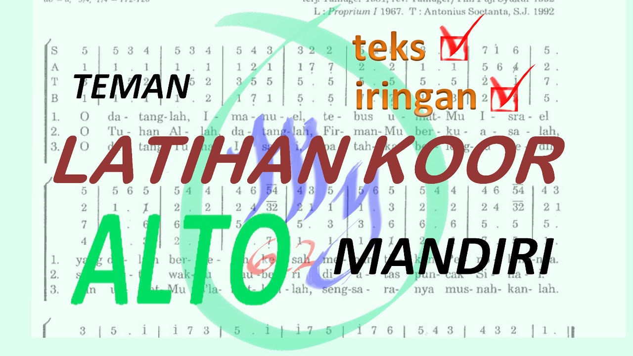 [ALTO] PS 539 YESUS, TUHANKU (teks, iringan, vokal pria) (sebagai teman latihan koor)