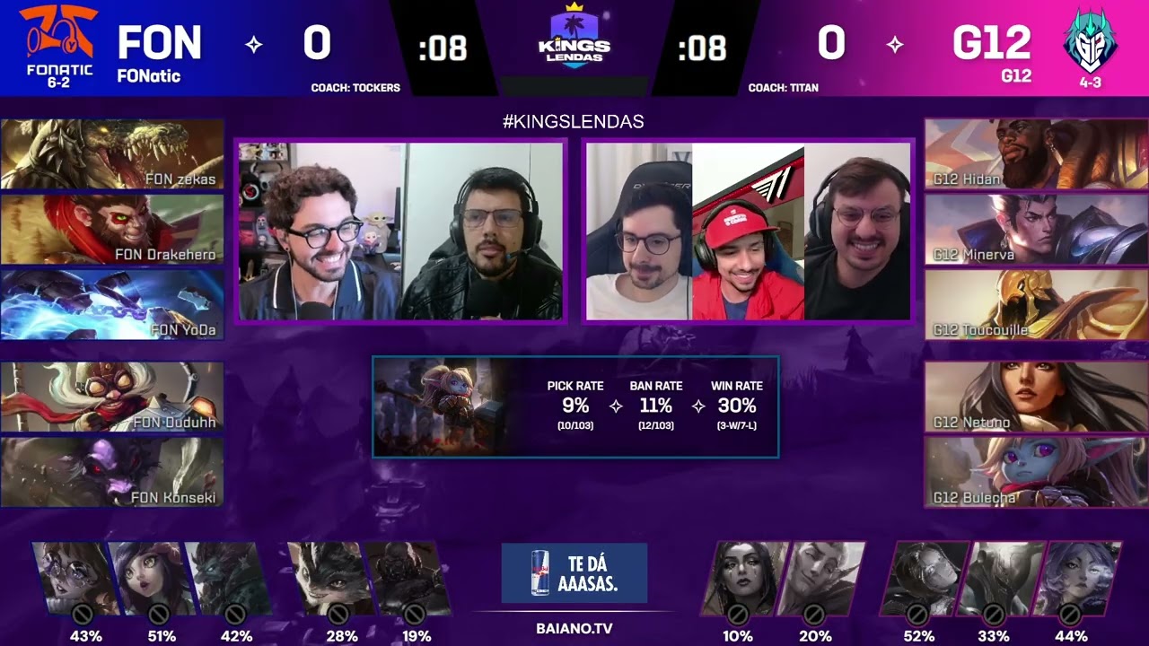 FONatic x G12 | MD3 - Jogo 1 | Kings Lendas 3 - Dia 15 | Ilha das Lendas