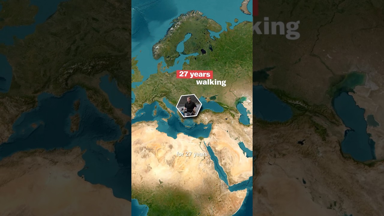 27 Years to Walk Around the World 😱 The Longest Distance in History🚶&zwj;♂️