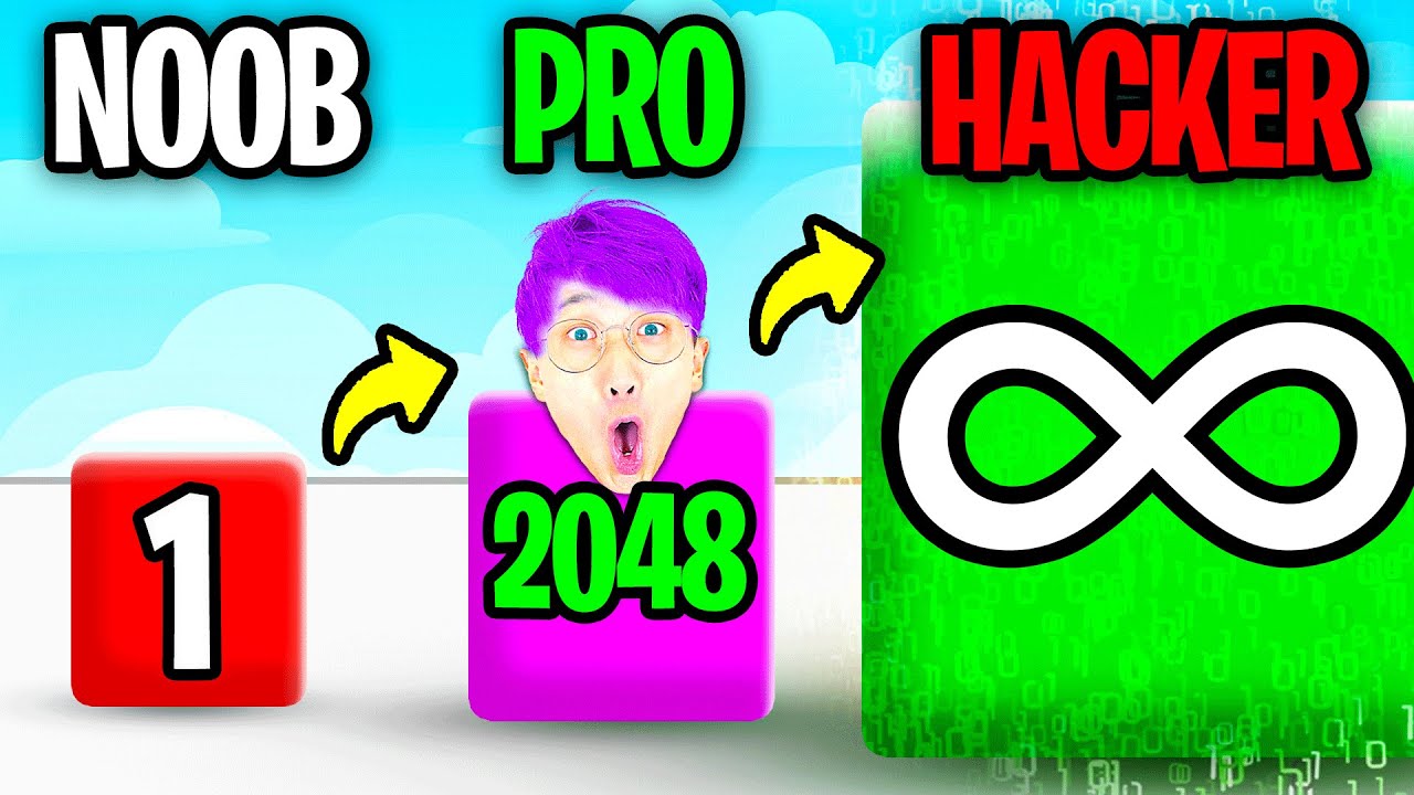 NOOB против PRO против HACKER в JELLY RUN 2048!? (МАКСИМАЛЬНЫЙ УРОВЕНЬ 2048!)