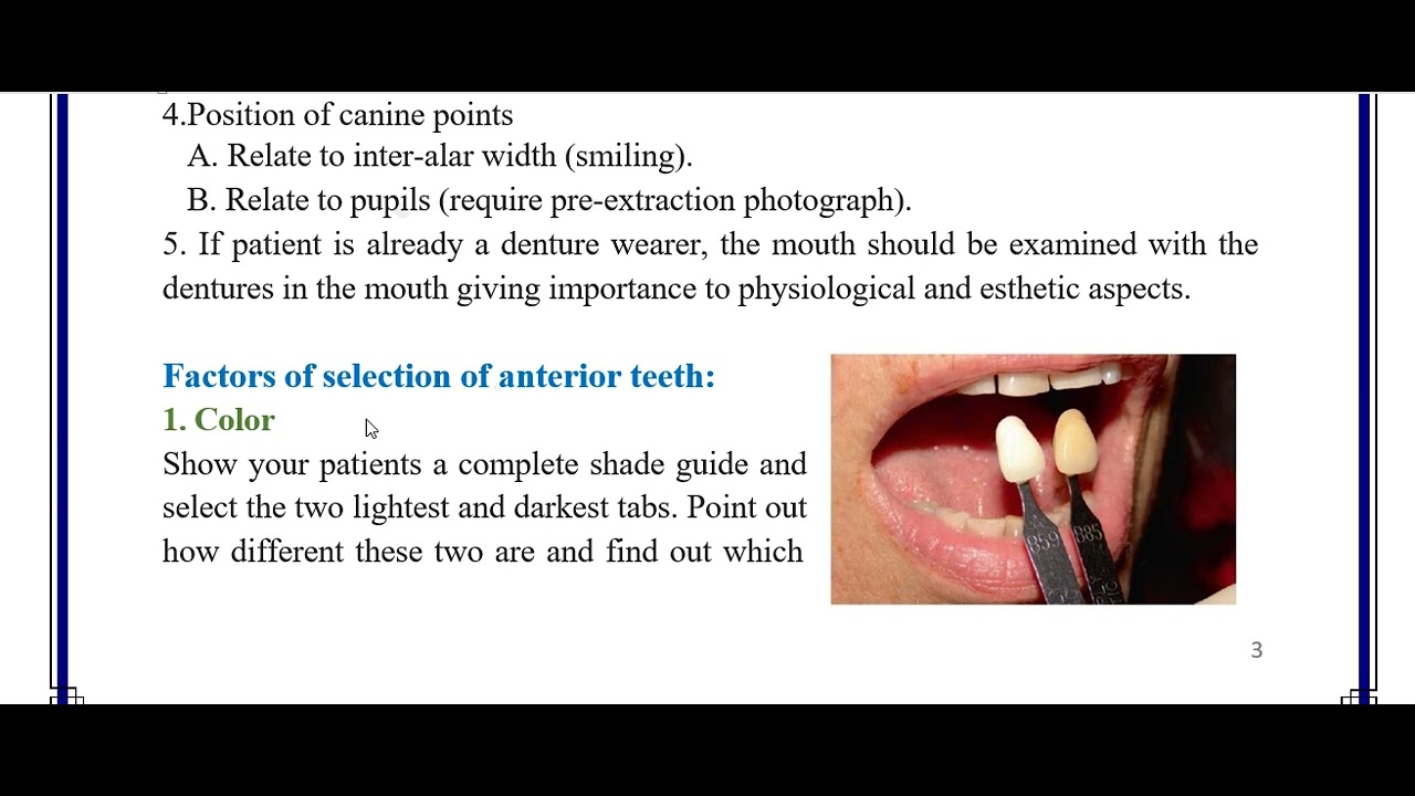 Esthetic in complete denture