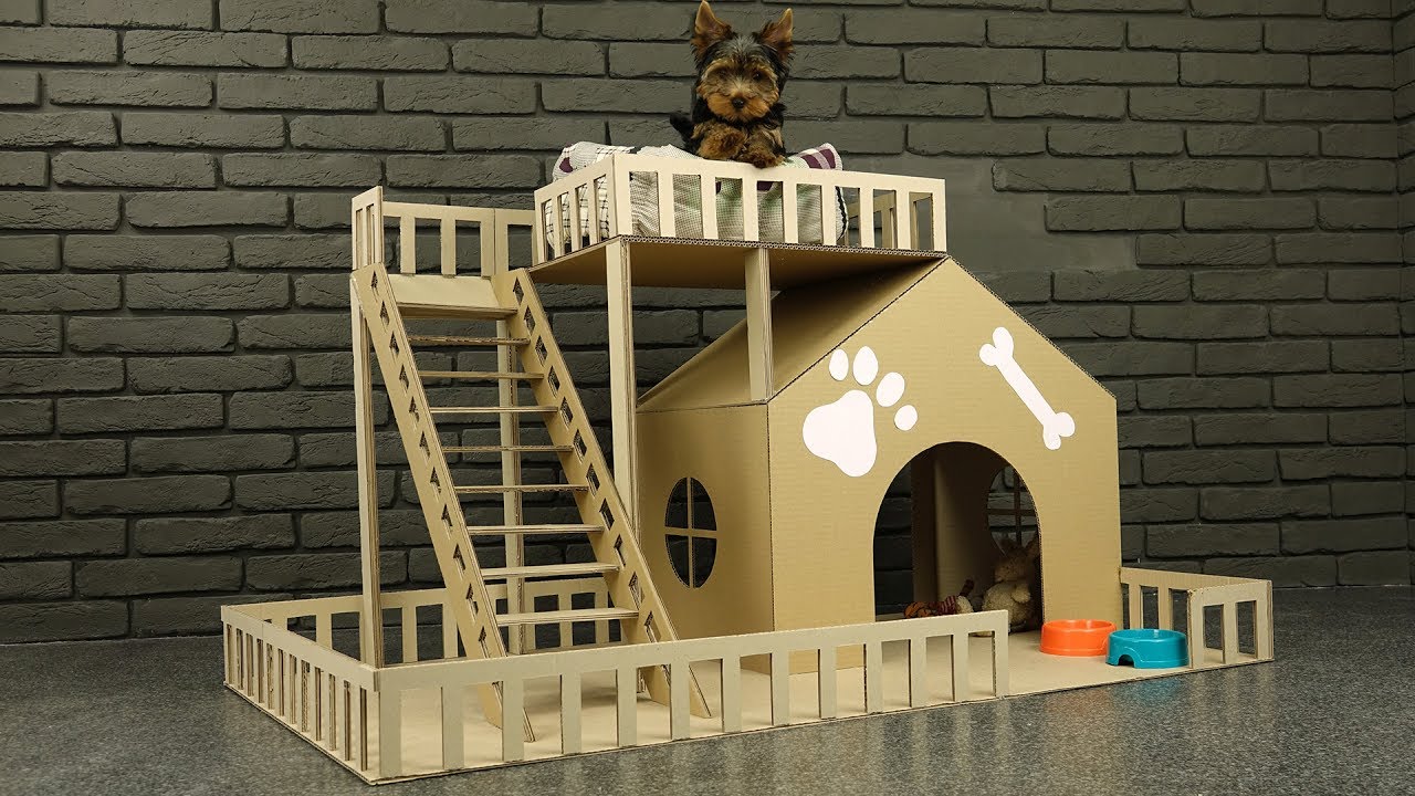 How to Make Amazing Puppy Dog House from Cardboard