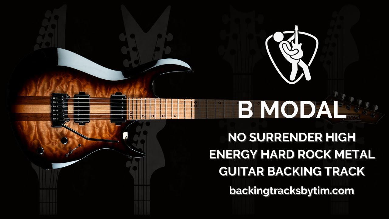 No Surrender&nbsp;High Energy Hard Rock Metal Guitar Backing Track in B | 150 BPM