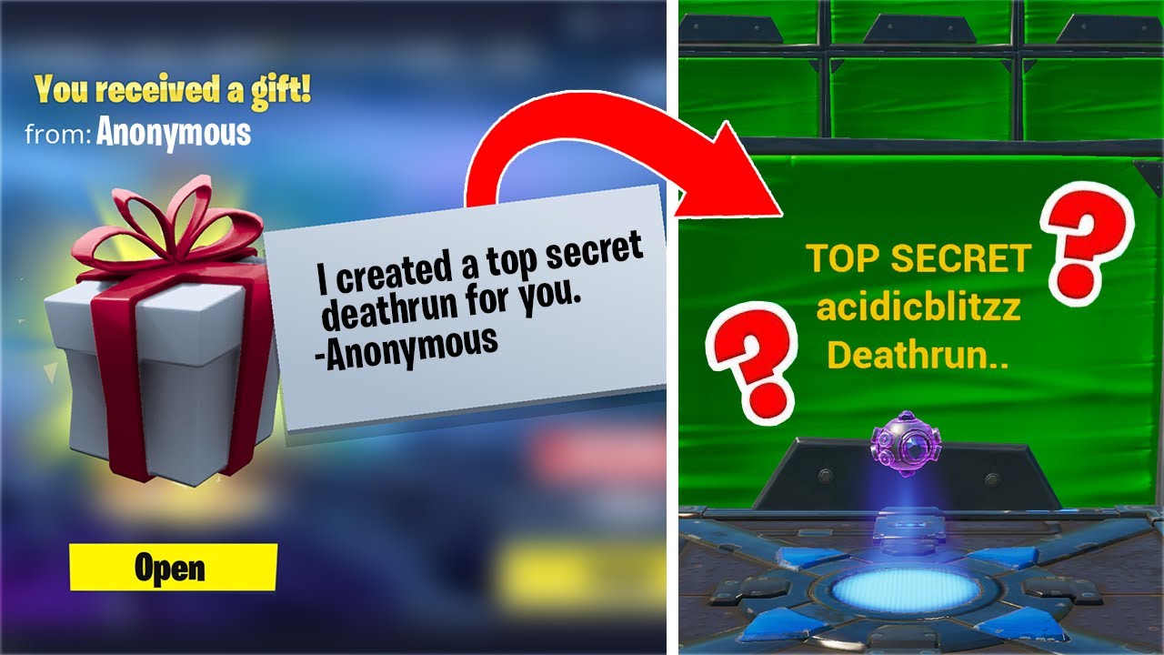 He sent me a custom TOP SECRET Deathrun Map?... (Fortnite Creative)