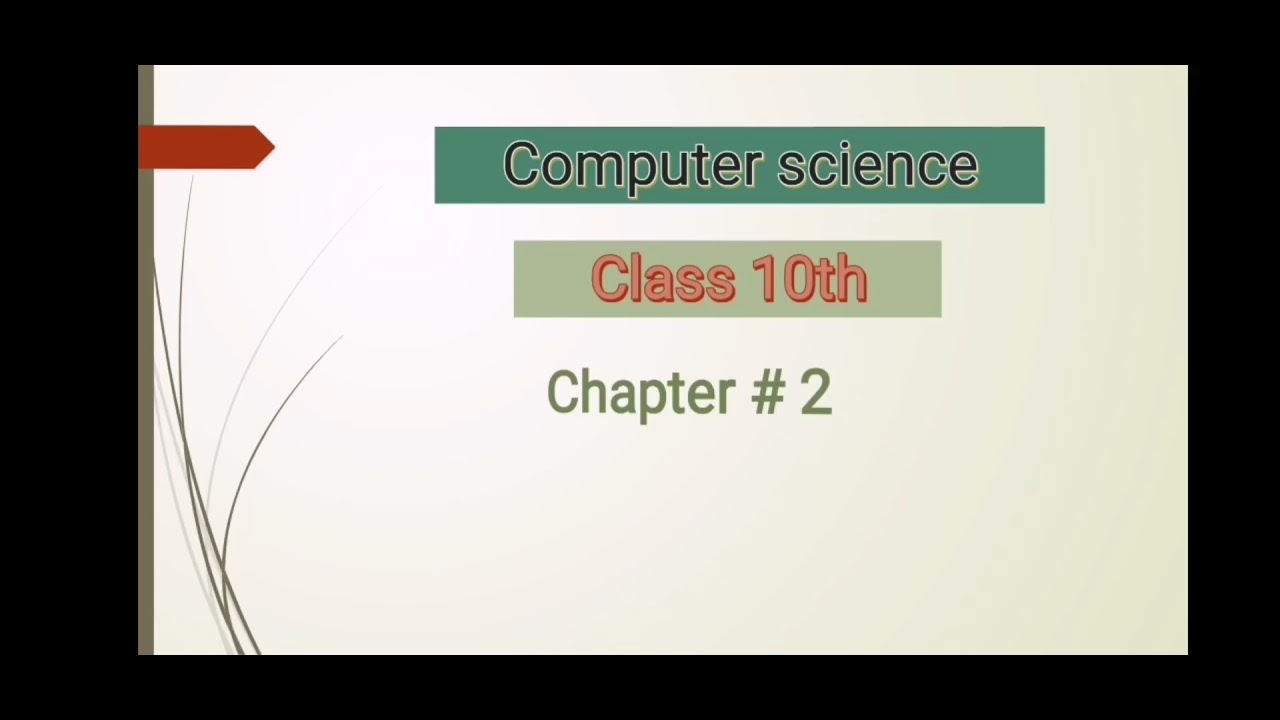 computer science ll Chapter# 2 (Lecture# 1) ll User interaction