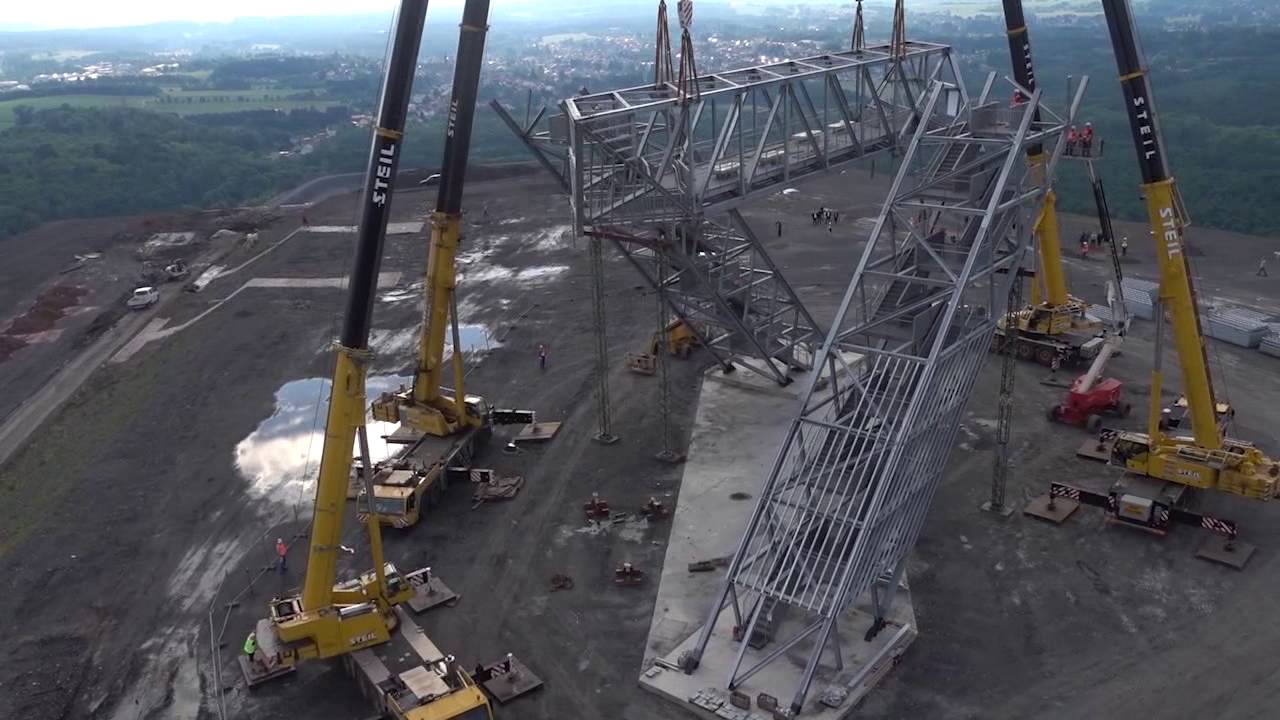 Drohneaufnahme Aufbau Saarpolygon