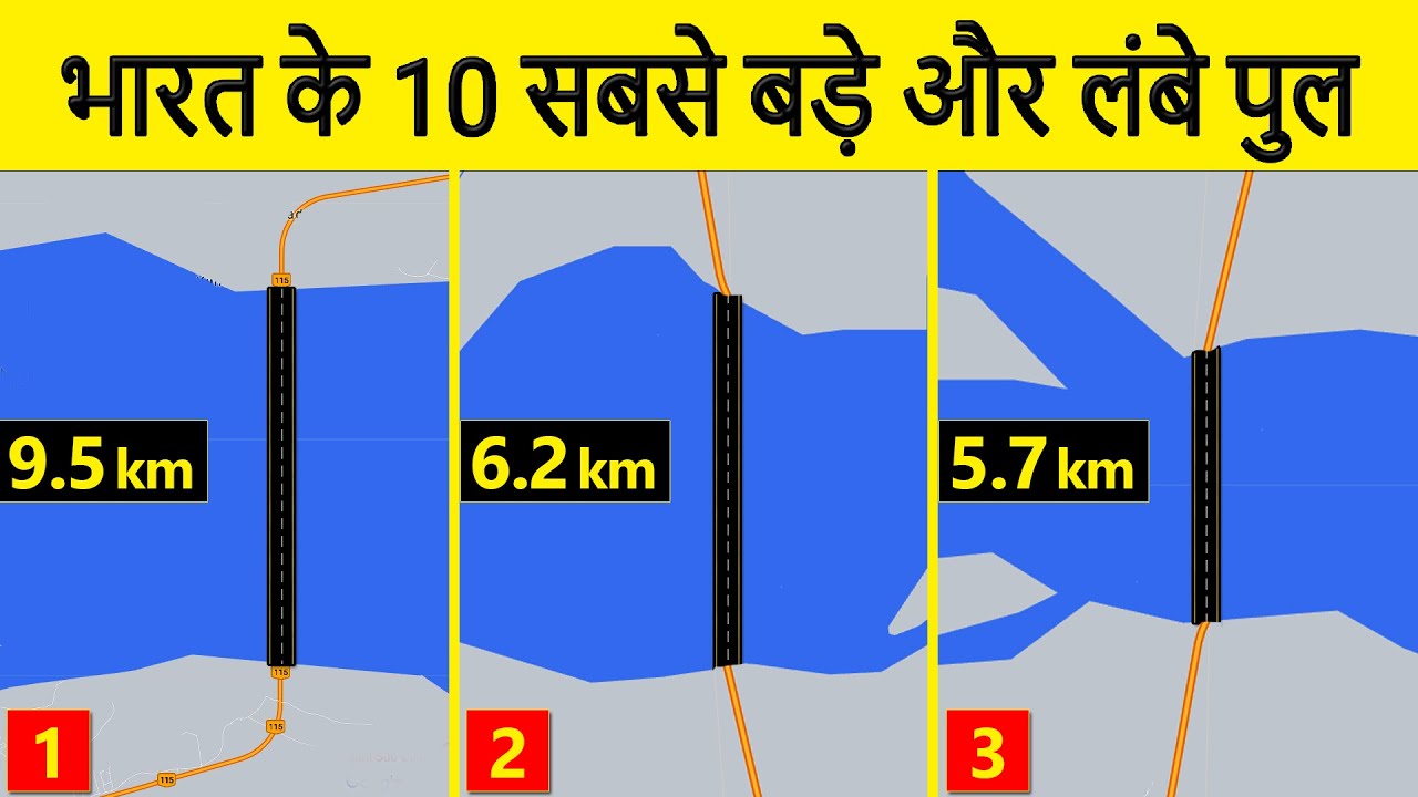 Top 10 Longest Bridge in India | भारत के 10 सबसे बड़े और लंबे पुल