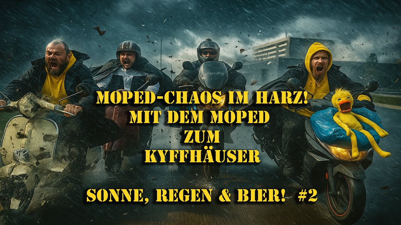 Teil2 Moped-Chaos im Harz! Sonne, Regen & Bier! Camping Eskalation am Kyffhäuser