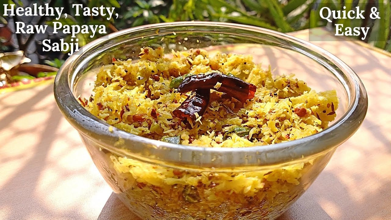 Raw Papaya Sabji | How To Make Raw Papaya Vegetable | Savithi's Kitchen