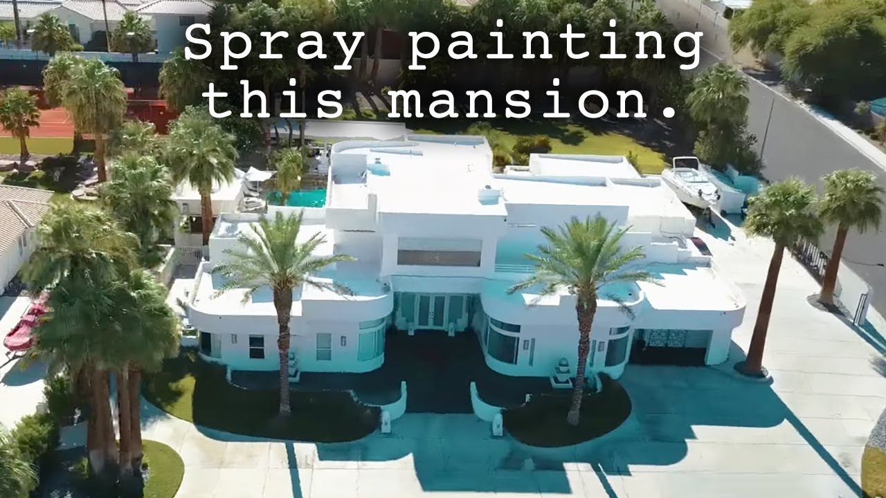 SPRAY PAINTING AN ENTIRE MANSION IN 2 MINUTES