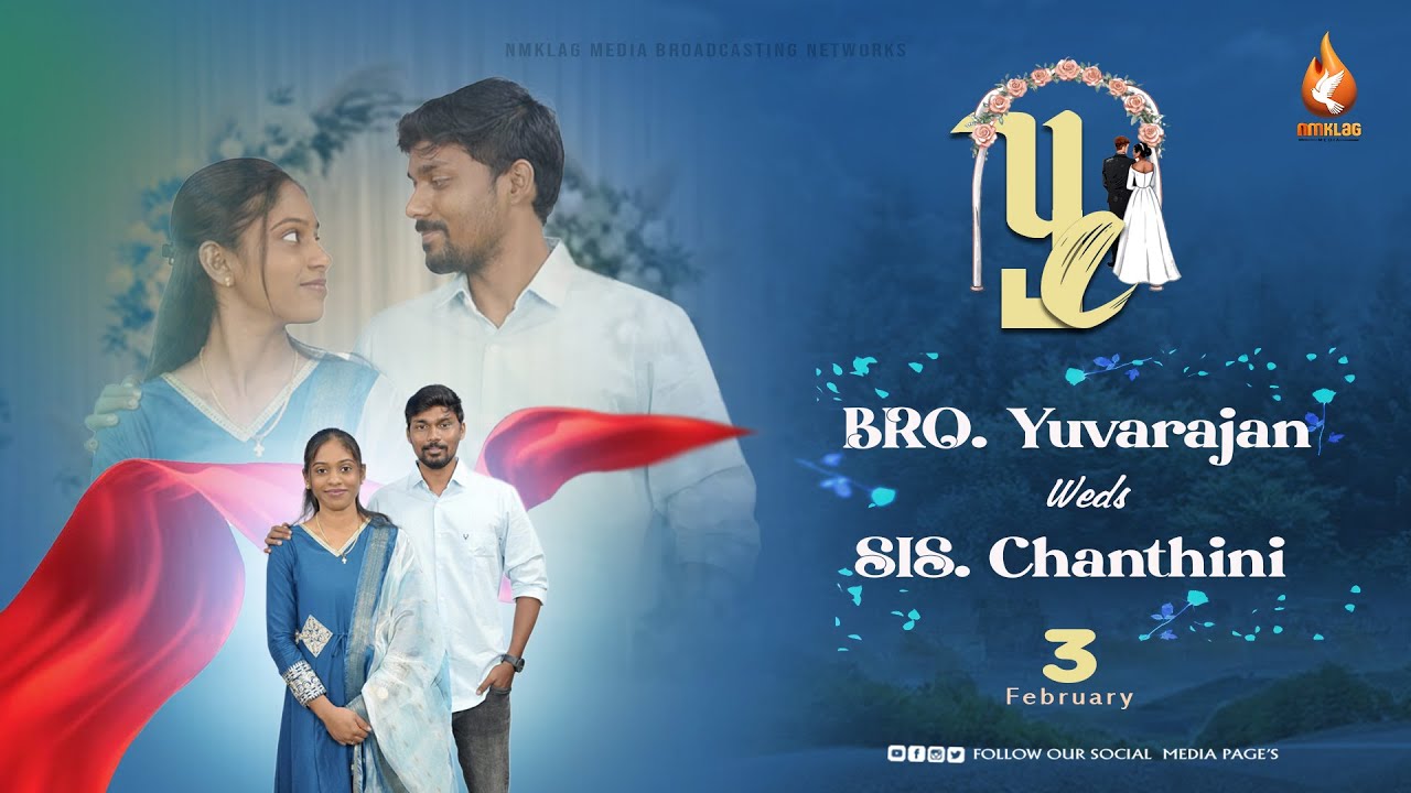 🔴 LIVE | Yuvarajan 💕WEDS💕Chanthini | 03.02.2026 | #christianmarriage | #nmklagmedia