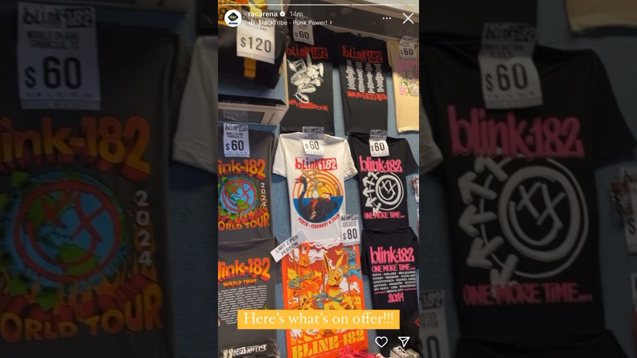 blink182 Merch Booth