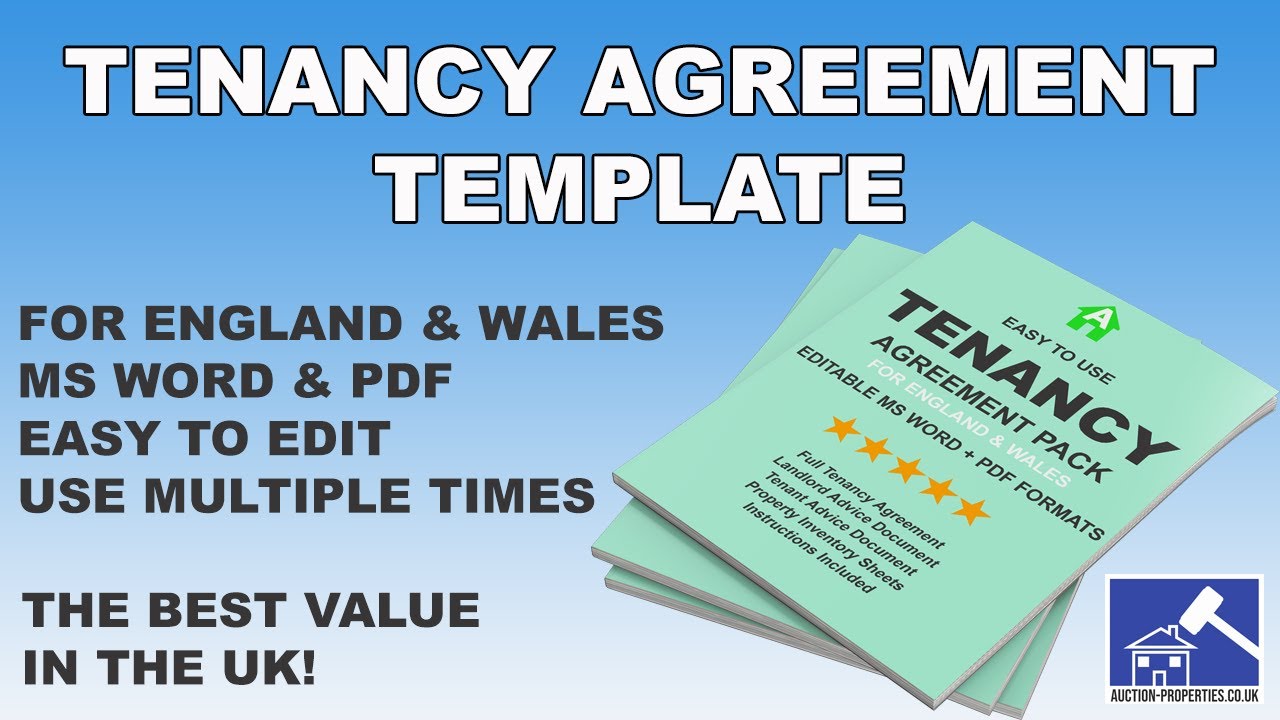 UK Tenancy Agreement Template for England and Wales (Word Doc + PDF)