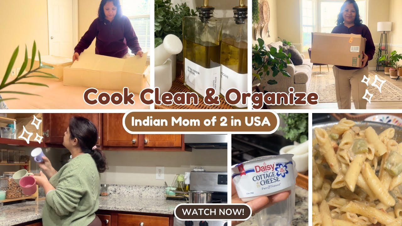 New Vlog - High Protein Pasta Recipe | Organizing Festive Clothes | Morning Routine of Indian Mom