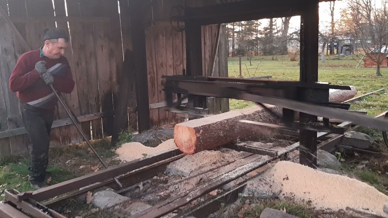 tartak jednopiłowy poziomy tzw. 