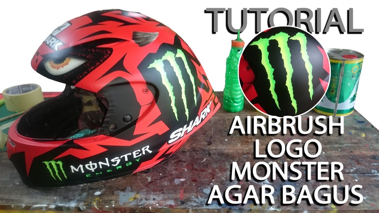 Tutorial Airbrush Logo Monster Agar Bagus