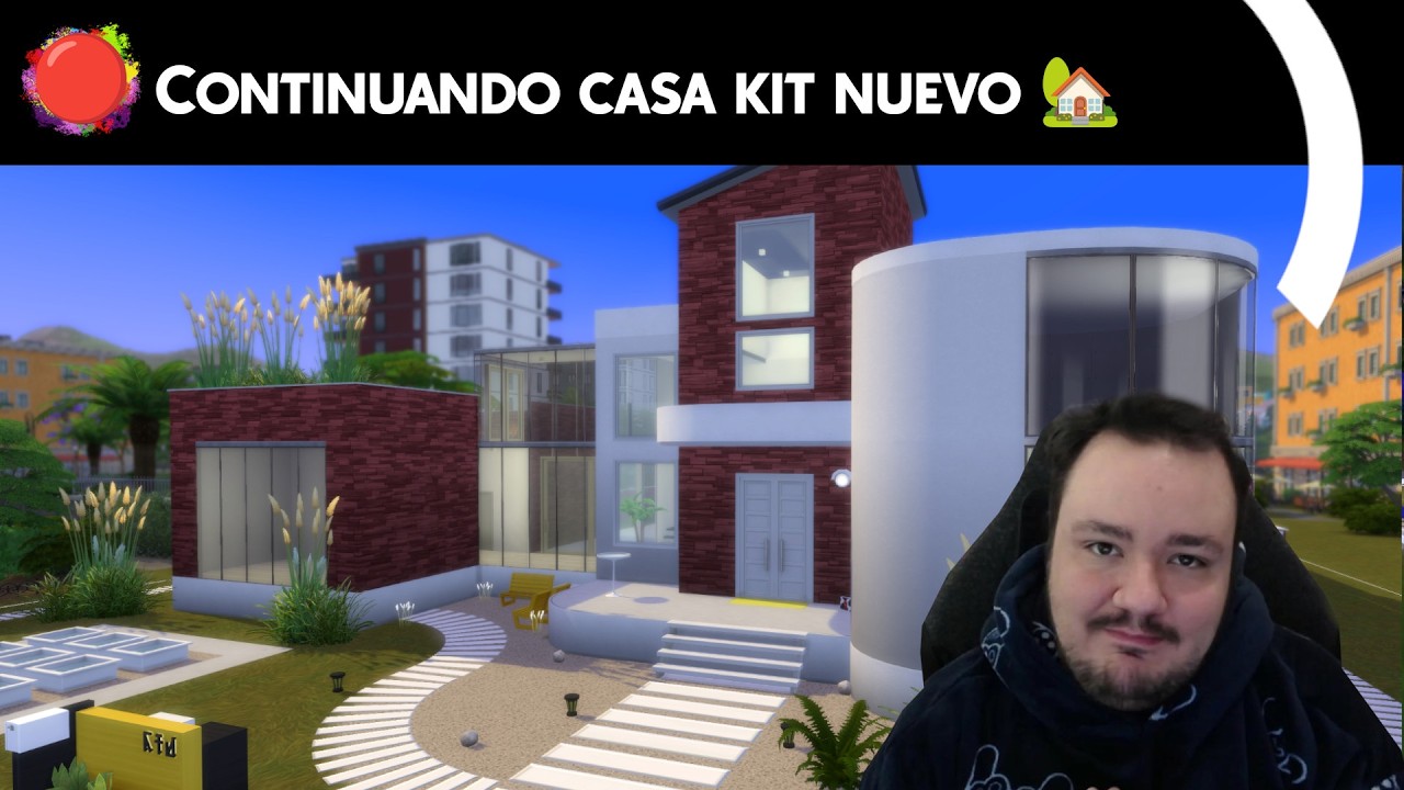 Sigamos con esta casa de ayer usando el kit patio de mi casa. 🏡 sims 4.