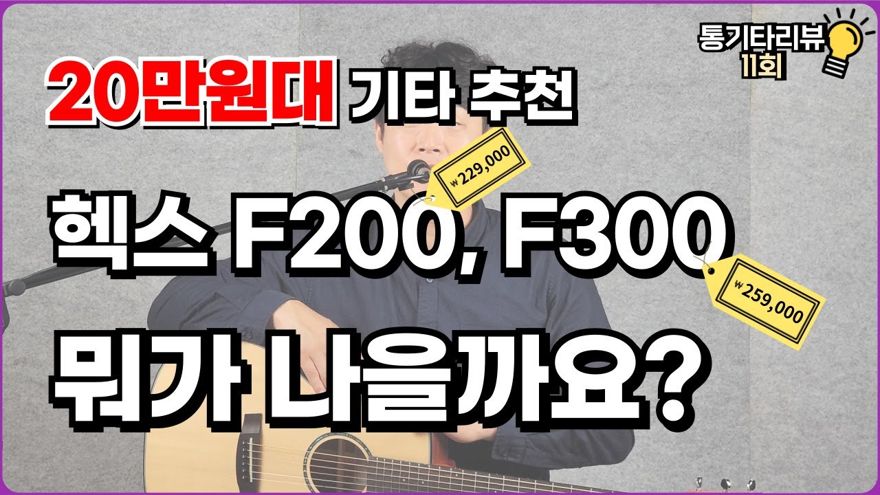 가성비 입문용 20만원대 기타 추천, 헥스 F200과 F300 차이점 전격 비교