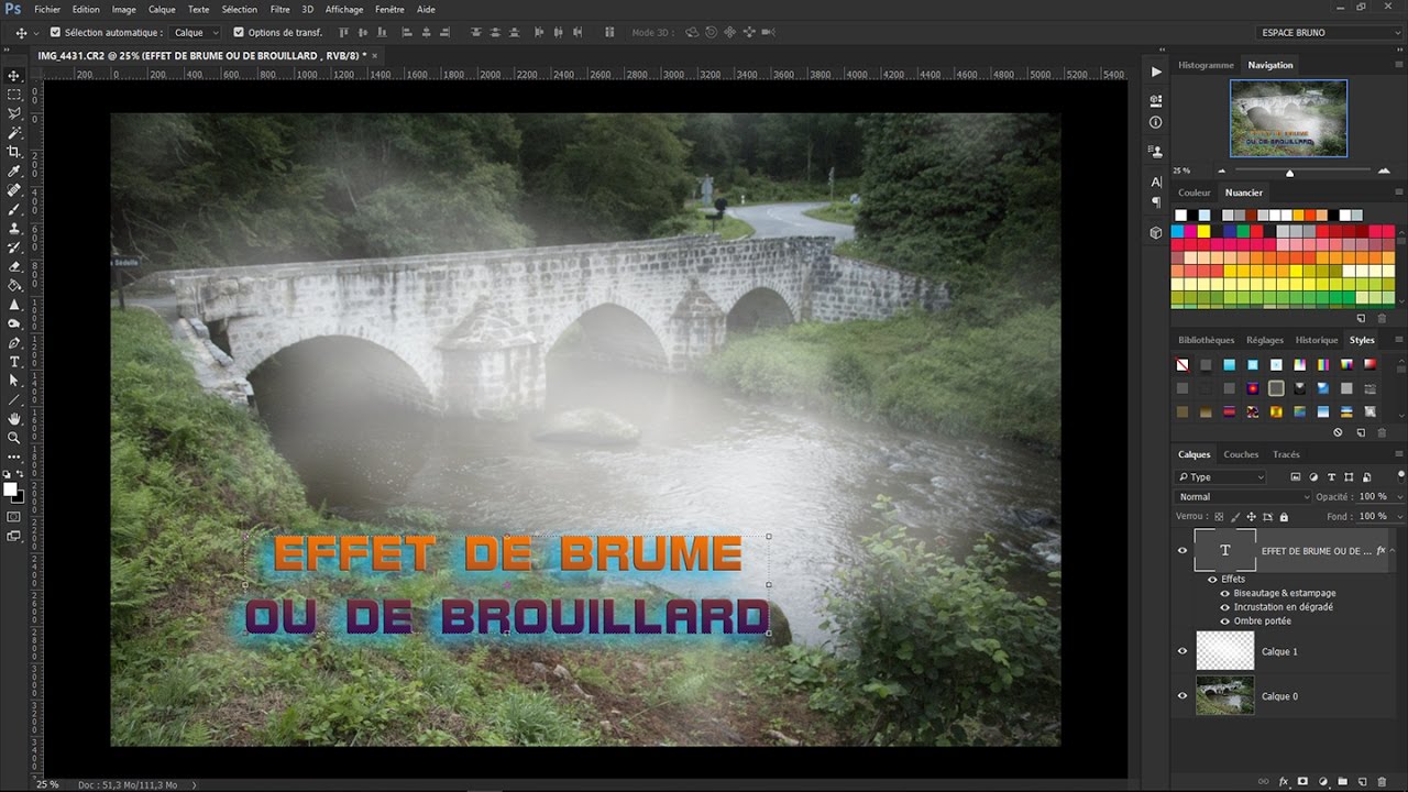 Tutoriel Photoshop CC..2015.5..Faire un Effet de Brume ou de Brouillard