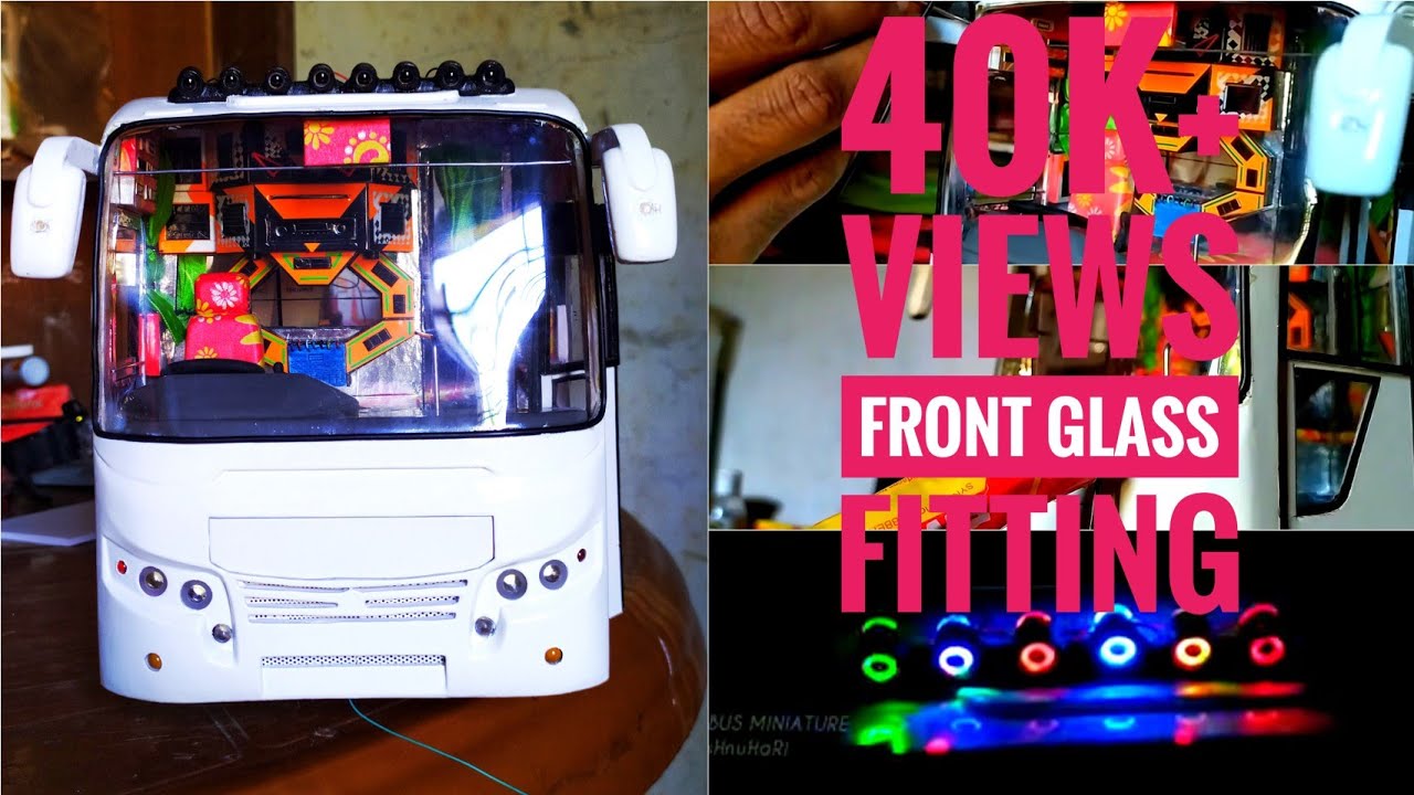 🚌TOURIST BUS MINIATURE FRONT GLASS FITTING 🧰