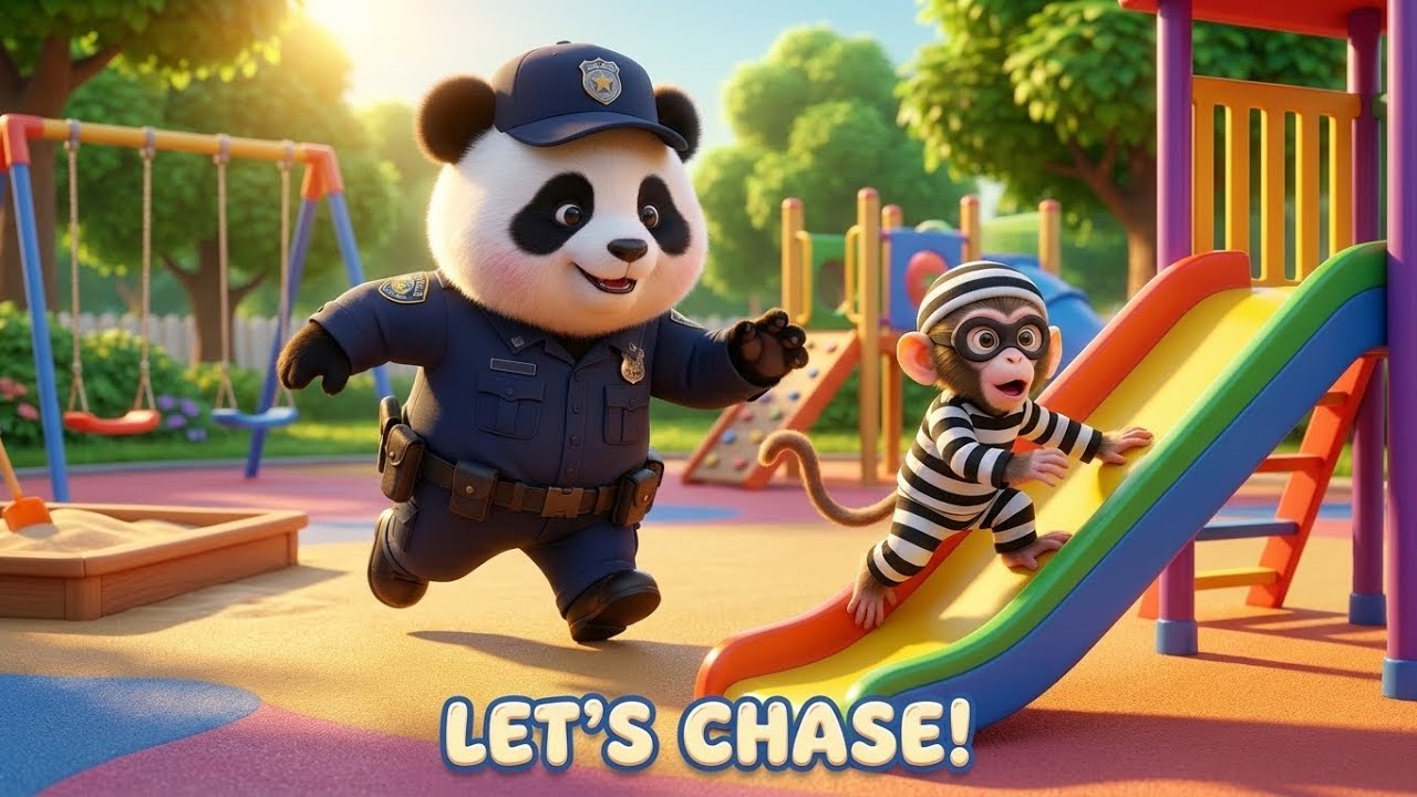 Funny Monkey Cartoon: Boki Steals Koki's Toys! Police Panda to the Rescue! |Vlogs 10