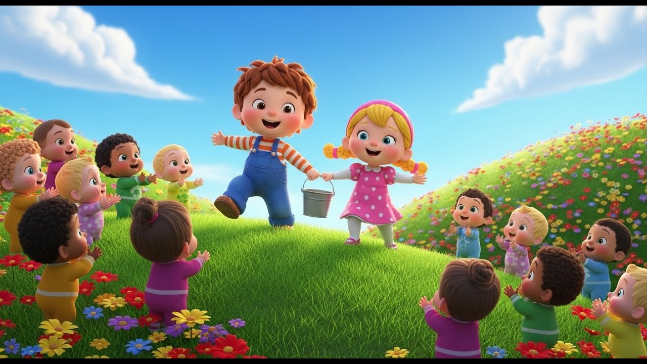 Jack and Jill 👦👧 Fun Nursery Rhyme for Babies | Baby Giggles TV