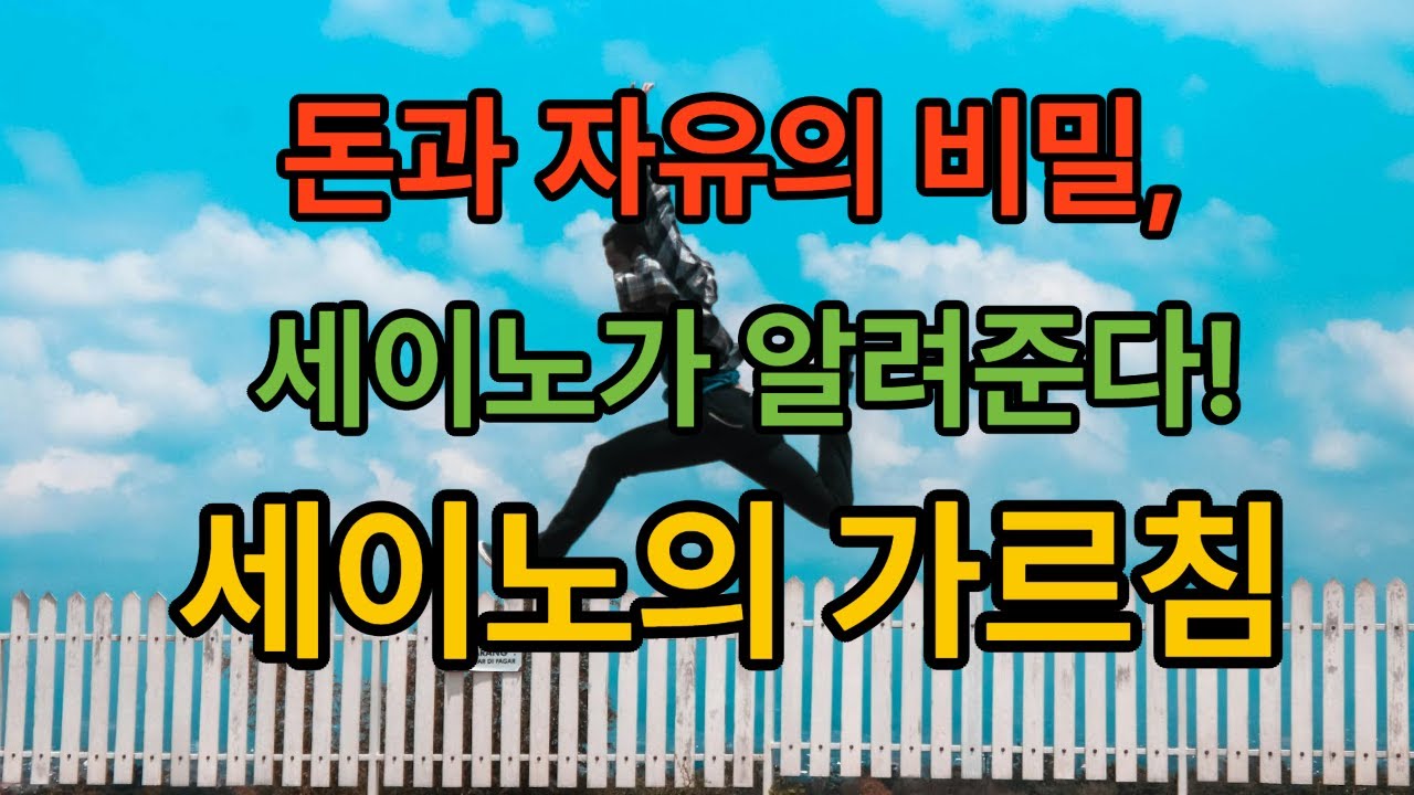 돈과 자유의 비밀, 세이노가 알려준다/세이노의 가르침
