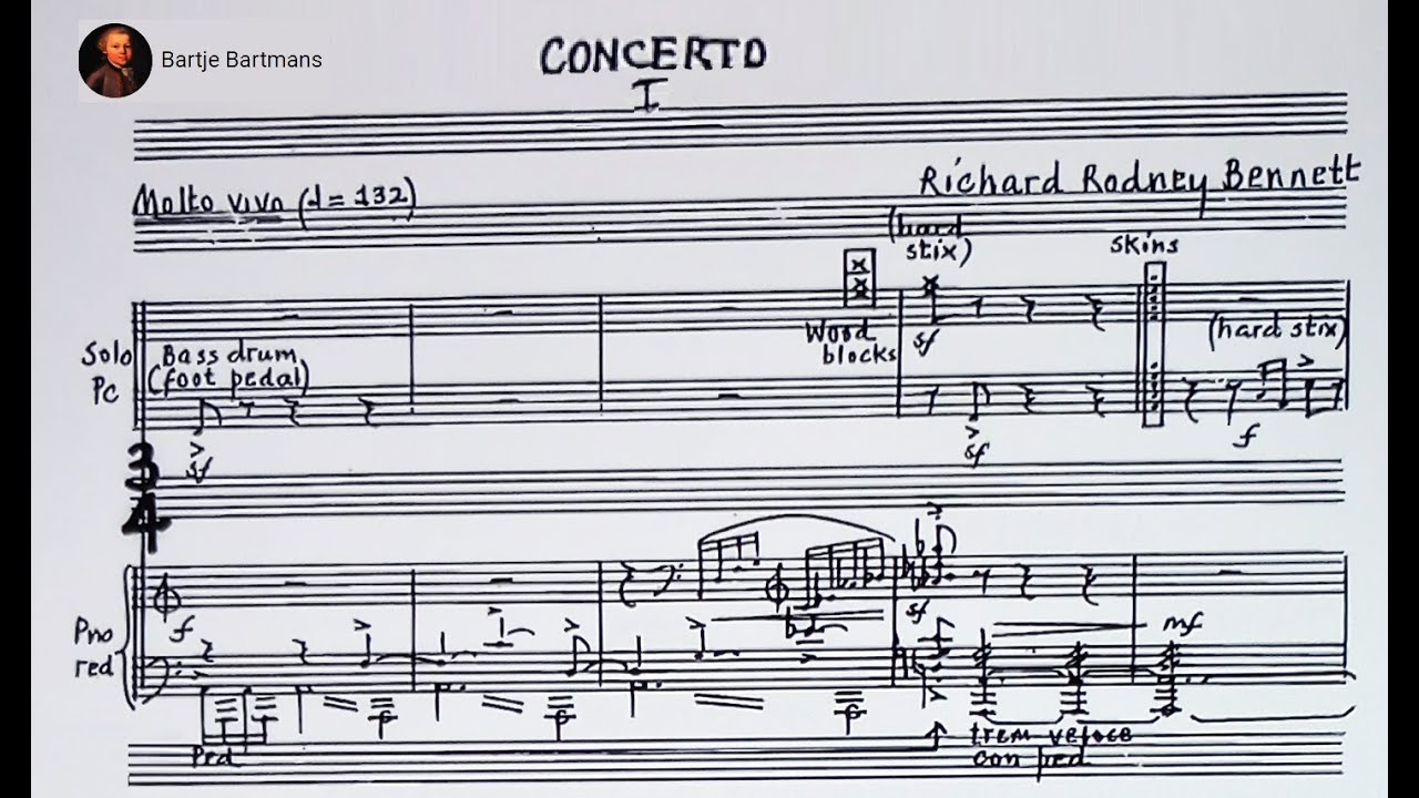 Richard Rodney Bennett - Percussion Concerto (1989)