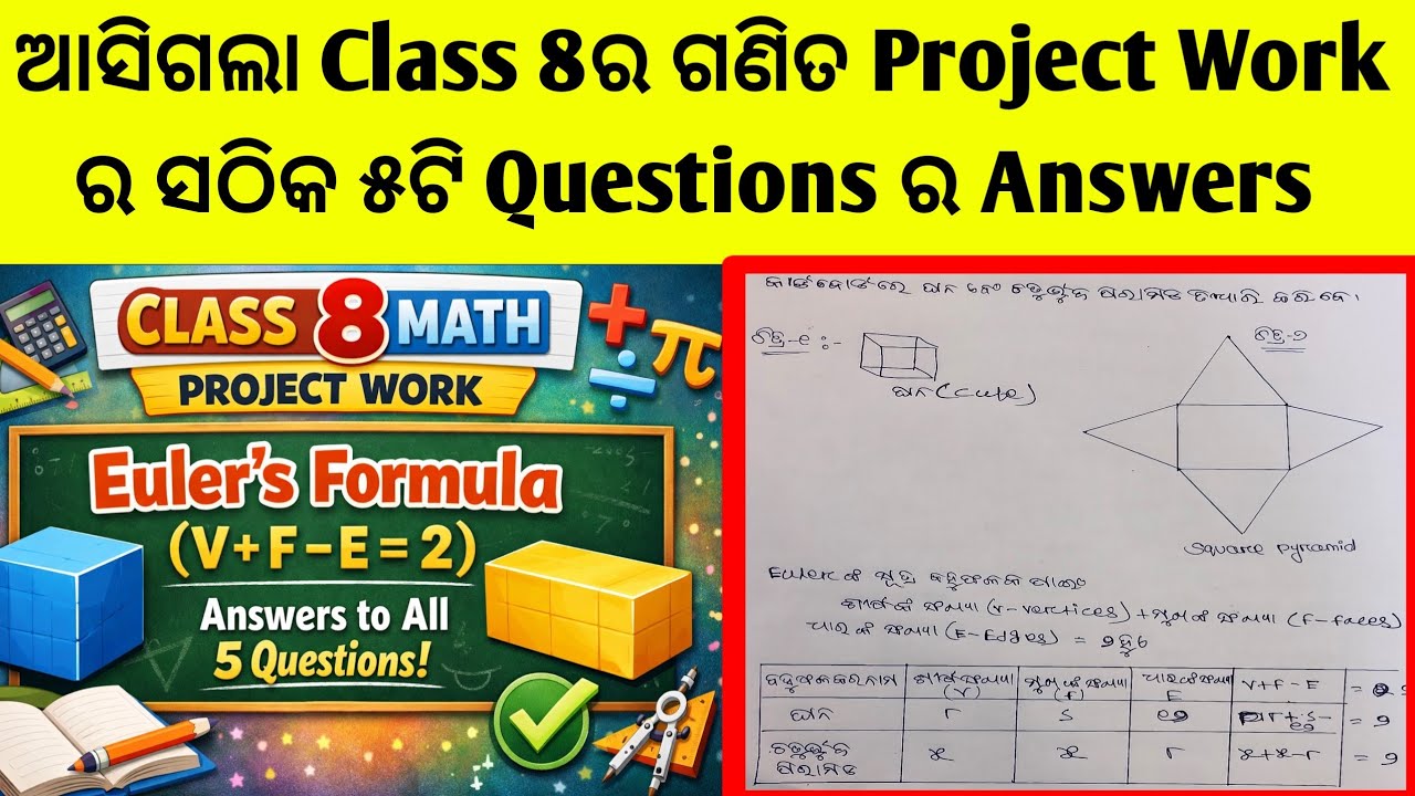 Class 8 Math Project Work 2026/Class 8 Math Project Work In Odia/Class 8 Math Project Work 