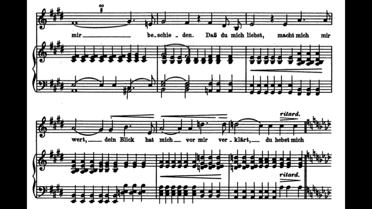 Widmung (R. Schumann) Score Animation