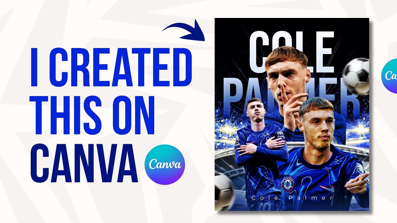 DESIGN A FOOTBALL POSTER IN 15 MINUTES!!! 😱 #canvatutorial #viral