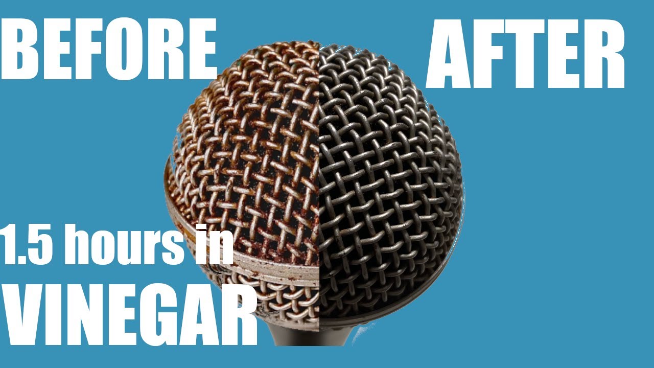 VINEGAR to Remove Rust from a Microphone! Simple Restoration and Cleaning