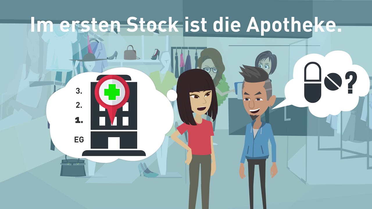 Изучение немецкого в диалогах/ Урок 13 / На каком этаже находится аптека? / Произношение "ч"