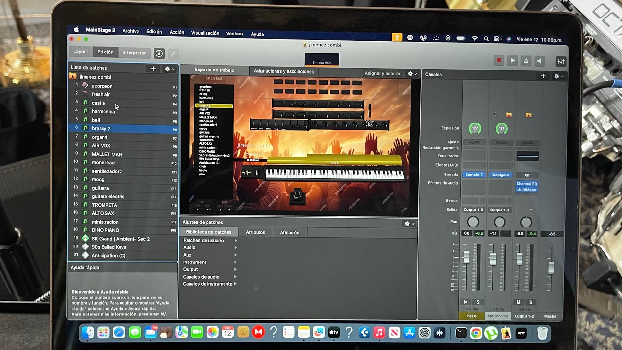 Cómo cambiar de pache con cualquier botón de un controlador en MainStage 3. Parte#1
