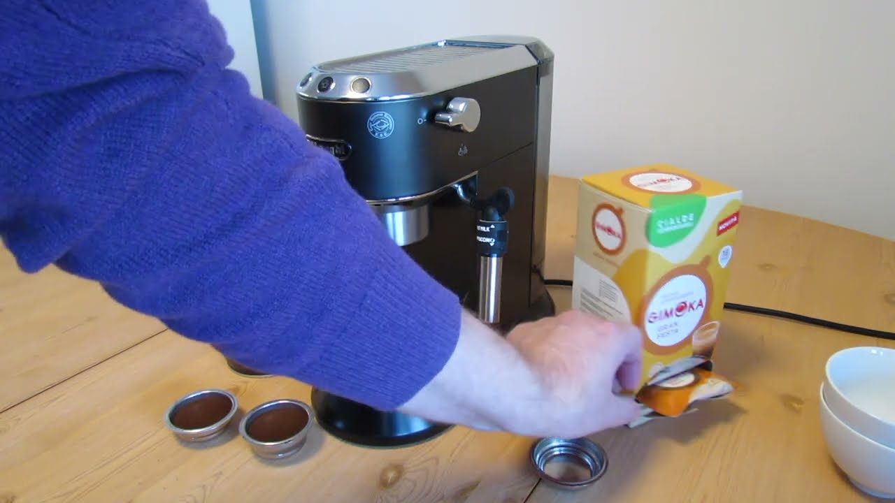 E.S.E.Pods in the Delonghi Dedica.