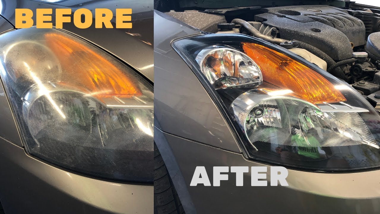 How To Restore Headlights - REMOVE Yellow Tint / Foggy Headlight Oxidation