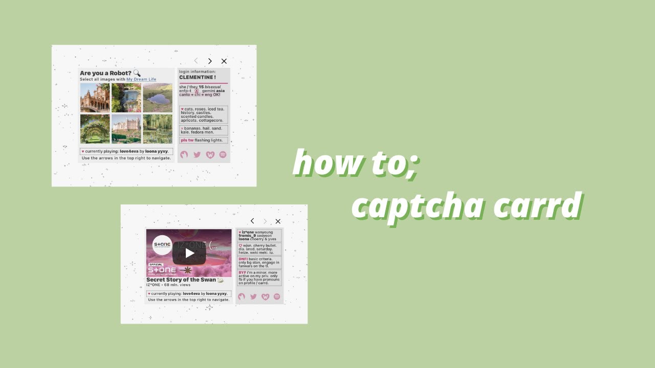 ‘i’m not a robot’: captcha carrd tutorial!