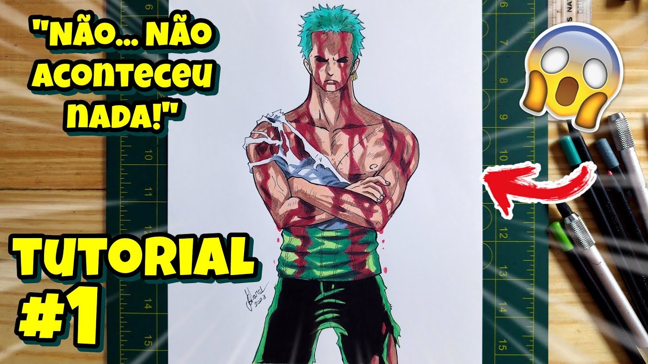 Como desenhar cena épica do Zoro 