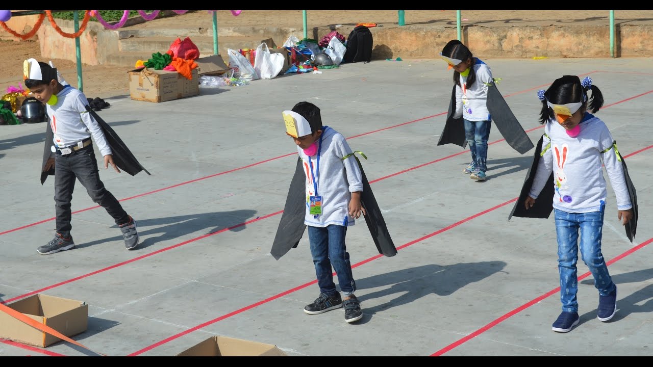 Euro Senior Penguin Race || Sports Day || 2016-17 || Eurokids A S Rao Nagar || Health is Wealth Day