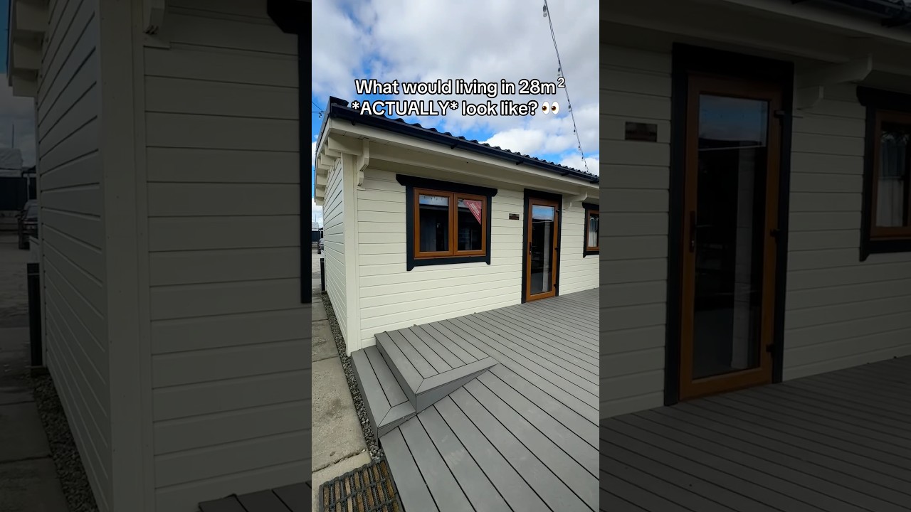 Living in just 28m2?! 👀 #logcabin #tinyhouse #tinyhome #shorts #youtubeshorts