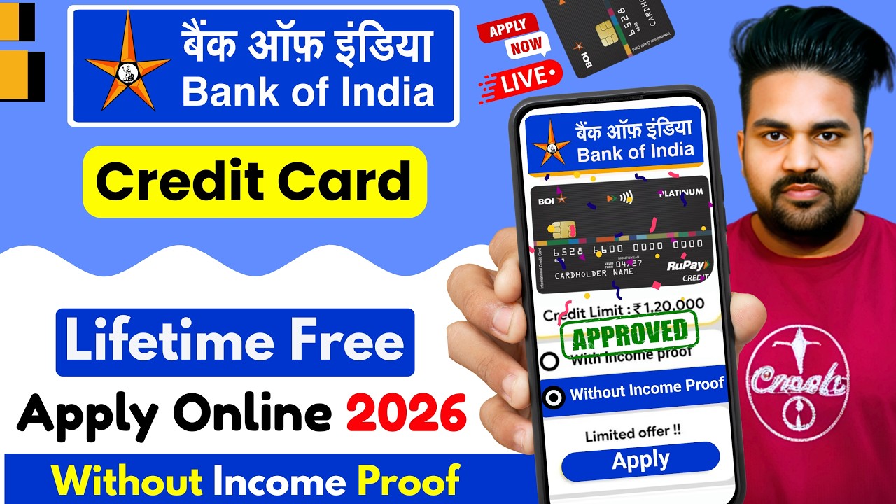 BOI Credit Card Apply Online Full Process 2026 | Bank Of India Credit Card Apply kaise karein