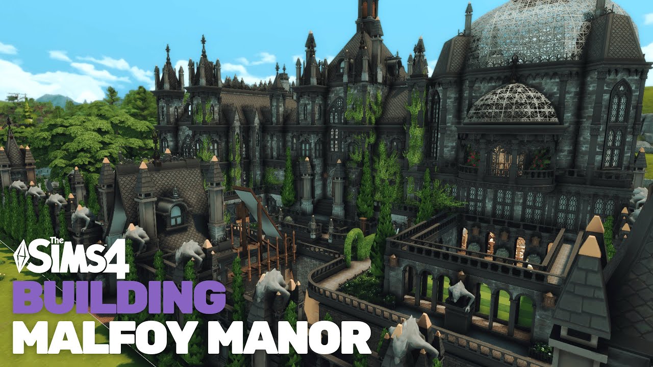 Building Malfoy Manor (NO CC) - Sims 4 Harry Potter Save