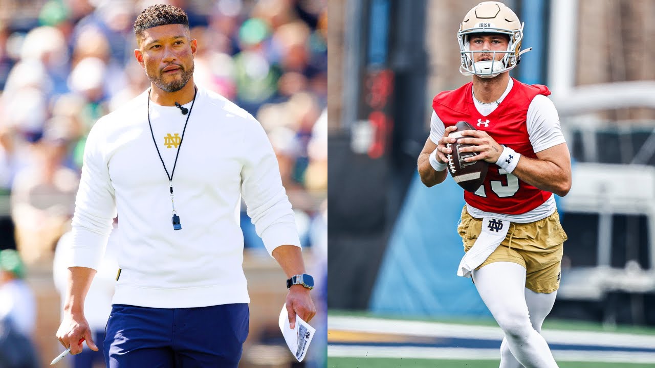Notre Dame football UPDATE: Quarterback battle, 6 captains named, MORE | Kenny Minchey, CJ Carr