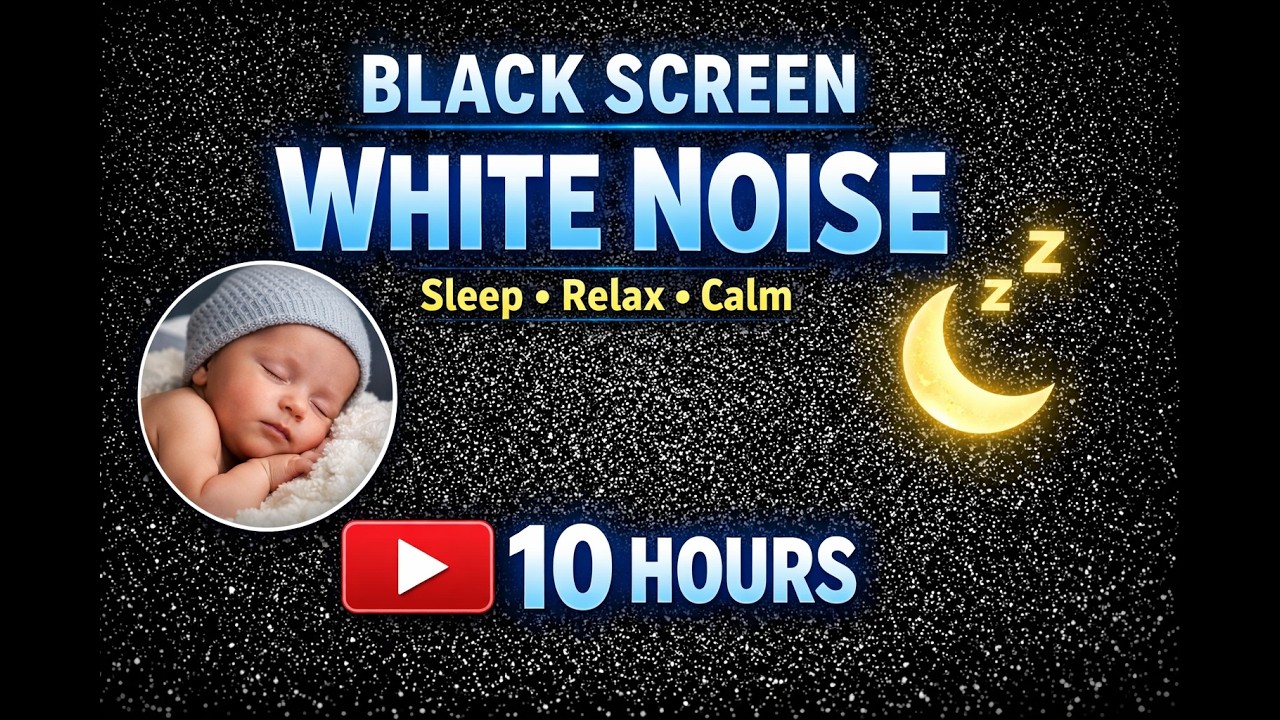 😴10 Hours of pure white noise for babies, insomnia relief, and calming the mind.